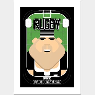 Rugby Black - Ruck Scrumpacker - Victor version Posters and Art